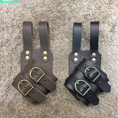 Medieval Retro PU Leather Sword Holder Sheath Waist Belt Fixed Scabbard Holster - Image 1 of 4