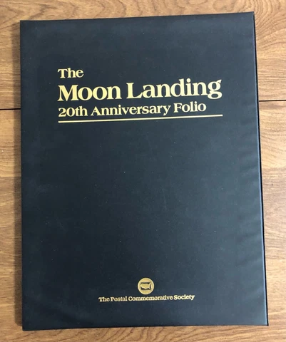 THE MOON LANDING 20TH ANNIVERSARY FOLIO  STAMPS POSTAL COMMEMORATIVE SOCIETY Cover