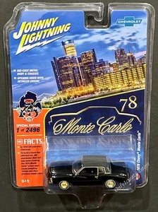 Johnny Lightning 1978 Chevy Monte Carlo 1:64 Nero - Foto 1 di 1