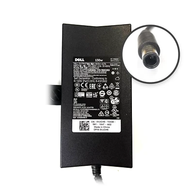 40 Genuine Dell 130 Watt AC Laptop Adapter Power Charger 19.5V 6.7A 130W 7.4mm - Image 1 of 2