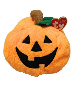 Ty Pluffies - Plumpkin the Orange Pumpkin, Halloween, MWMT Stuffed Animal Toy - Picture 1 of 6