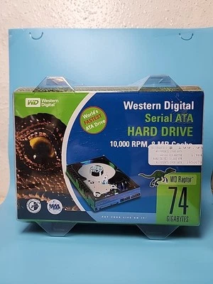 Western Digital WD740GDRTL WD Raptor 74GB SATA HARD DRIVE 10K RPM **New in PKG - Image 1 of 4