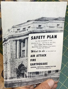 ca.1942 San Francisco, Cal. FEDERAL OFFICE BUILDING, Civic Center SAFETY BOOKLET - Picture 1 of 5