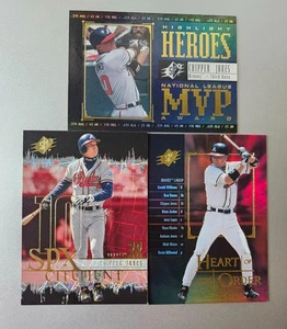 Lote de 3 tarjetas Chipper Jones 2000 SPx #XC19 / 2000 SPx #H-12 / 2000 SPx #HH7 - Imagen 1 de 3