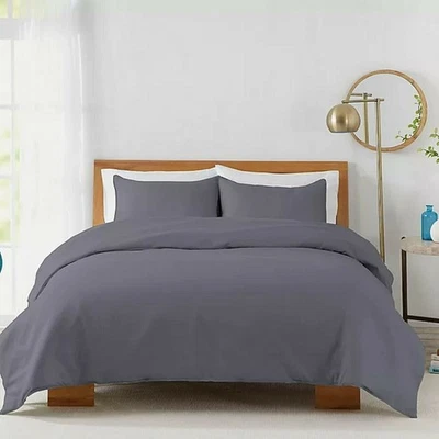 450 Thread Count Sateen 100% cotton Twin Blue Duvet Cover set - Image 1 of 2