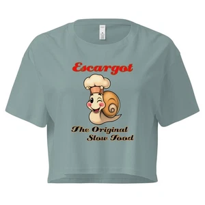 Escargot Mujer Crop Top Slow Food Cocina Francesa Caracoles Gourmet Gastropod - Imagen 1 de 11