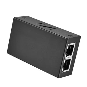 New 100mbps Metal 2 Port RJ45 POE Repeater POE Ethernet Switch Repeater Adapter - Picture 1 of 11