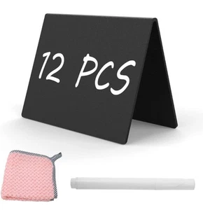 BUNDLE of 12 Mini chalkboards with marker and cleaner cloth! Brand new! - Picture 1 of 5