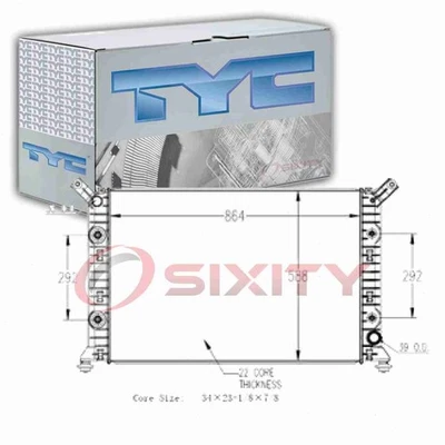 Радиатор TYC для 2011-2015 GMC Sierra 3500 HD 6,0 л 6,6 л V8 кулер охлаждение винтажный - Изображение 1 из 4