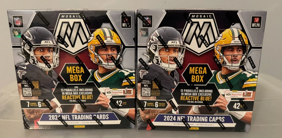 2024 Panini Mosaic Football Mega Box: Walmart Exclusive, Reactive Blue Parallels - Image 1 of 1