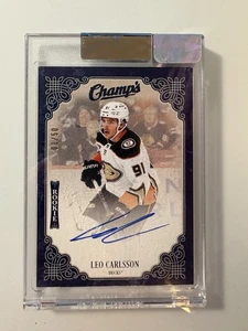 2023 UD Clear Cut Champs Leo Carlsson Rookie On Card Auto First On Print 1/50 RC - Bild 1 von 3