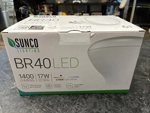 Sunco 6 Pack BR40 LED Light Bulbs, Indoor Flood Lights, 1400 LM, 17W - Picture 1 of 7