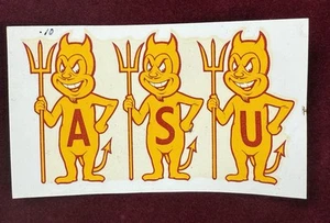 Vtg Arizona State University ASU Sun Devils Sparky Decal Sticker Tempe AZ Mascot - Picture 1 of 2