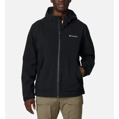 Columbia Mens Altbound Waterproof Jacket Extra Large XL Black Hood Seam Sealed - Image 1 of 4