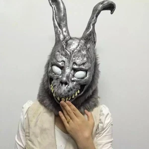 Donnie Darko Frank Scary Bunny Mask Horror Rabbit Cosplay Halloween Party Latex - Picture 1 of 5