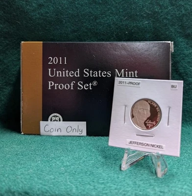 2011 S Jefferson Nickel Uncirculated from Proof Set - Image 1 of 2