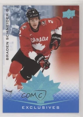 2021 Upper Deck Team Canada Juniors Blue Braden Schneider #2 - Image 1 of 2