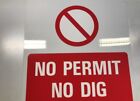 No Permit No Dig  - Safety Sign / (Box Of 42)