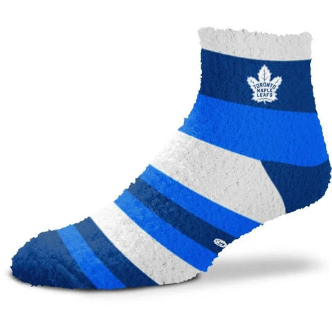 Toronto Maple Leafs Rainbow Stripe Soft Fuzzy Socks Cover