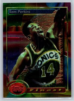 1993-94 Finest #186 Sam Perkins Seattle SuperSonics - Image 1 of 2