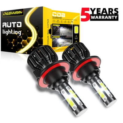 4-Sides H13 9008 LED Headlight Bulb for Ford F150 2004-2014 High Low Beam 6000K - Image 1 of 4