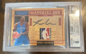 2009 Russell Westbrook Timeless Treasures Laundry Tags Logoman Ink 1/1 BGS 9 - Picture 1 of 2
