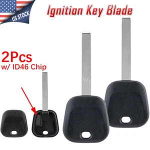2 B119-PT HU100 For Buick Chevrolet GMC Car Truck Ignition Chipped Car Key Blade - Picture 1 of 7
