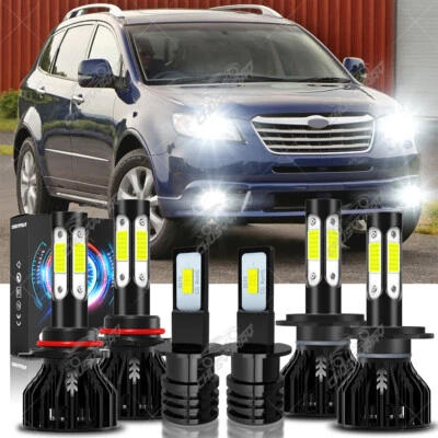 For Subaru Tribeca 2008-2014 Combo LED Headlight High/Low Beam + Fog Light Kit - Image 1 of 4
