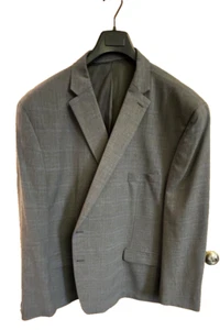 Mens Michael Kors Suite Separates Gray w/ Blue Stripe Plaid Sport Coat 60R - Picture 1 of 4