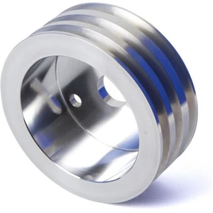 Polea cigüeñal Chevy Corvette 3 ranuras 3V Billet 1971-1982 soportes OEM - Imagen 1 de 3