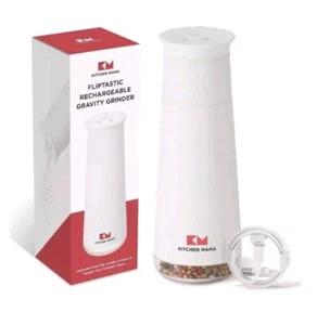Kitchen Mama Rechargeable Gravity Salt and Pepper Grinder, Adjustable Coarsen... - Picture 1 of 5