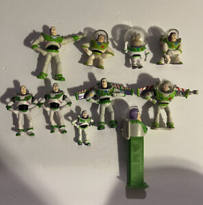 Buzz Lightyear Toy Story Lot of 9 Figures Buzz Light year and 1 PEZ