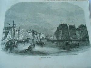 Gravure 1851 - Amsterdam Rokin - Picture 1 of 1