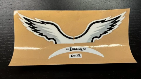 Philadelphia Eagles Mini Football Helmet Decal Set Cover