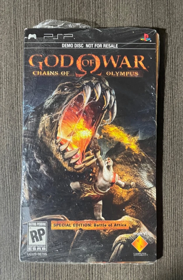 God of War Chains of Olympus Battle Of Attica Demo Disc Only Sony PSP NFR 2007
