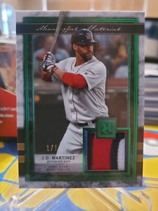 2020 Topps Museum Collection 1/1 Meaningful Materials Relics Emerald JD Martinez