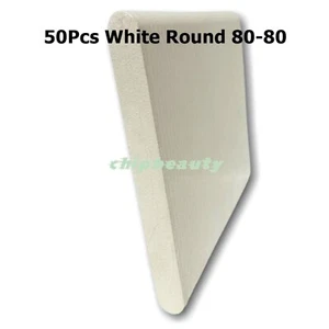 50 Stück Nagelfeilen weiß rund doppelseitig weiße Farbe Profi Körnung 80/80 - Bild 1 von 1