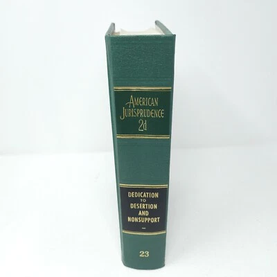 American Jurisprudence 2d State and Federal Vol 23 DEDICATION TO DESERTION 1983 - Image 1 of 4