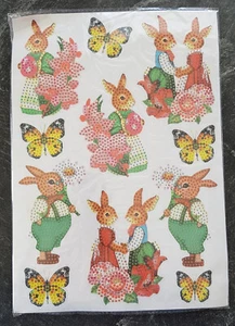 Diamond-Painting-Sticker Ideen mit Herz Ostern 1 - Hasen-Set 1 - Bild 1 von 2
