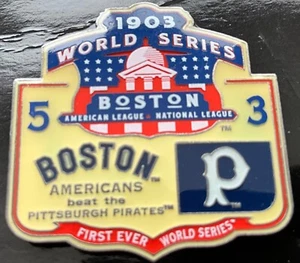 BOSTON AMERICANS VS PITTSBURGH PIRATES 1903 WORLD SERIES COMMEMORATIVE PIN - Picture 1 of 1