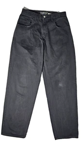 Vintage Levis Silver Tab Jeans Black Y2K Baggy Fit Denim Skater Punk Black Label - Picture 1 of 19