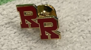 Prendedor de solapa RR Red Robin Restaurants letra doble R ESTILO BLOQUEADO de colección - Imagen 1 de 1