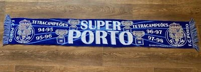 RARO BUFANDA BUFANDA DE FÚTBOL CAMPEÓN DE FÚTBOL AMERICANO VINTAGE RETRO FC PORTO SUPER AÑOS 90 Foto 1 de 4