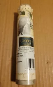 NEW Croscill LOVE STORY Rose Floral Scalloped Wallpaper Border Yellow Silver - Picture 1 of 4