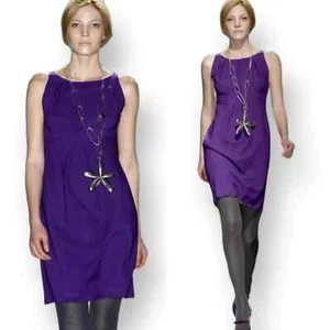 Martin Grant Silk Wool Blend Runway Sheath Sleeveless Dress US Size M - Picture 1 of 9
