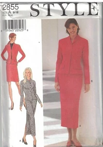 2855 UNCUT Style Vintage Pattern Misses Skirt Jacket 8 - 18 SEWING - Picture 1 of 2