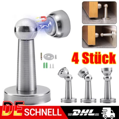 4X Magnet Türfeststeller Edelstahl Magnet Türstopper Türpuffer Türhalter Puffer - Bild 1 von 4