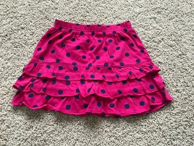 Falda corta a lunares Carters para niñas rosa azul marino talla 4 en muy buen estado Foto 1 de 3