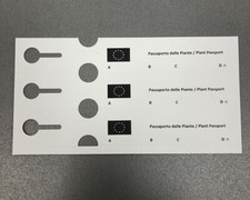 PASSAPORTO per Piante Pacco da N. 500 Etichette in PVC Stampate su Misura: 25X4