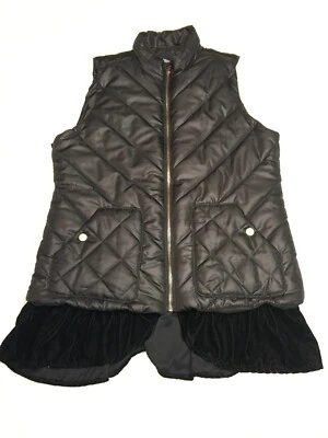 Chaqueta acolchada Kensie Jeans para mujer marrón negra sin mangas cremallera completa talla mediana   Foto 1 de 4